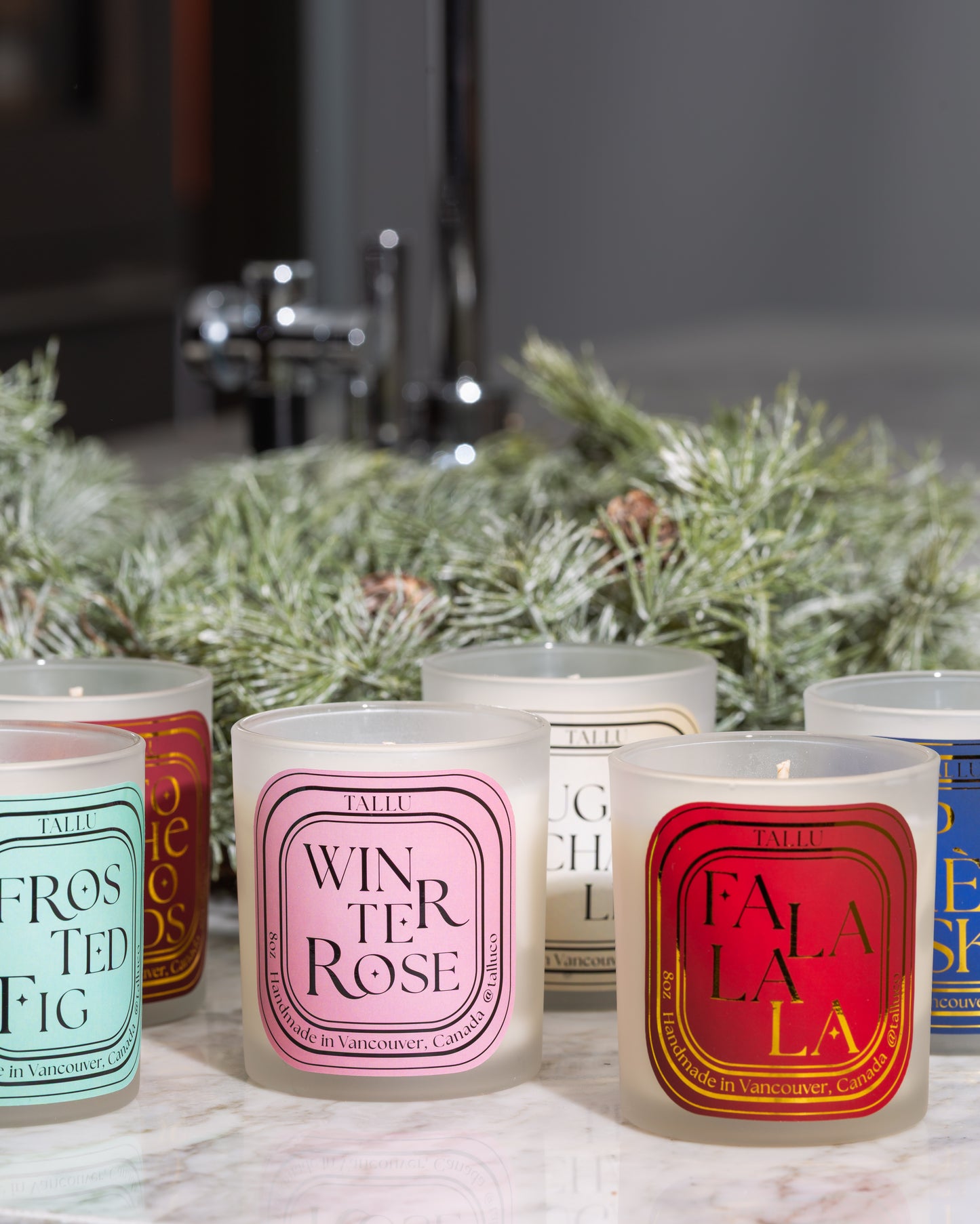 Winter Rose Holiday Candle