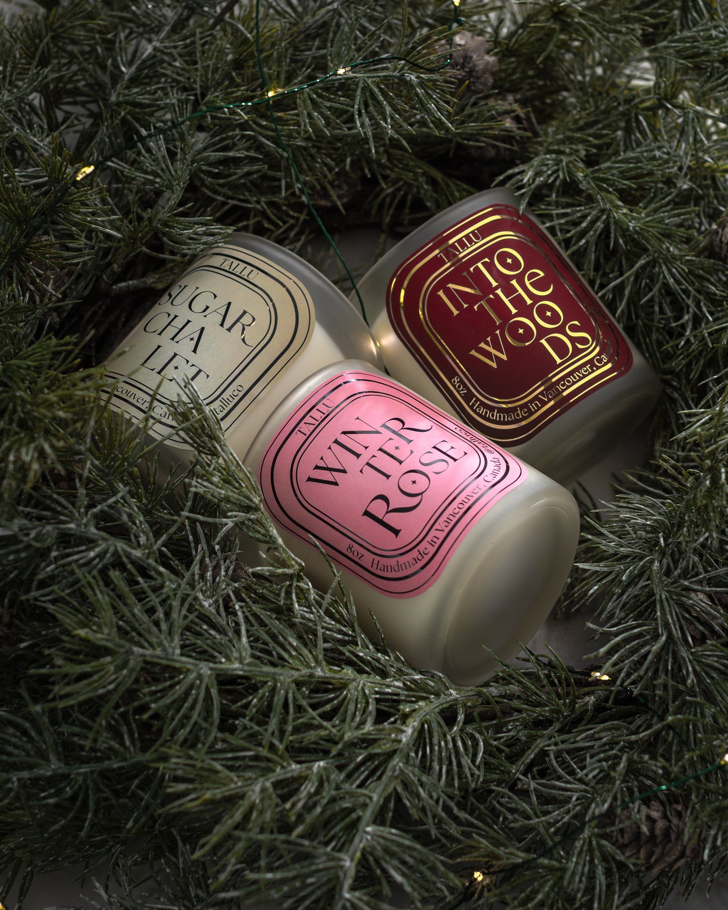 Winter Rose Holiday Candle